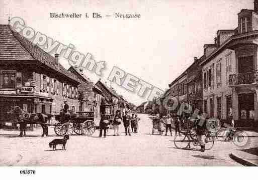 Ville de BISCHWILLER, carte postale ancienne