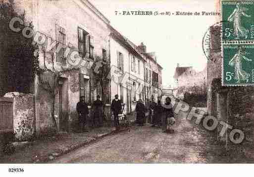 Ville de FAVIERES, carte postale ancienne