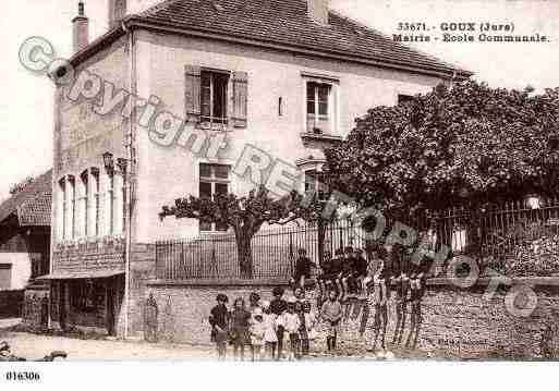 Ville de GOUX, carte postale ancienne