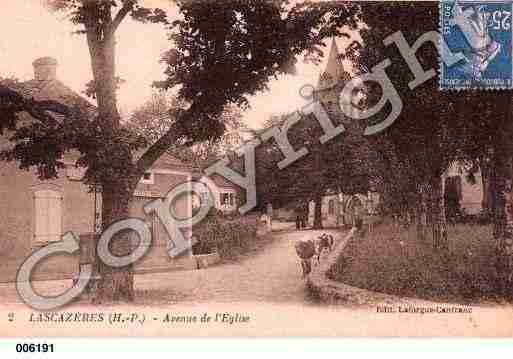 Ville de LASCAZERES, carte postale ancienne