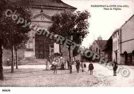 Ville de MARSANNAYLACOTE, carte postale ancienne