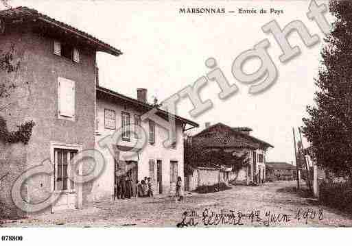 Ville de MARSONNAS, carte postale ancienne