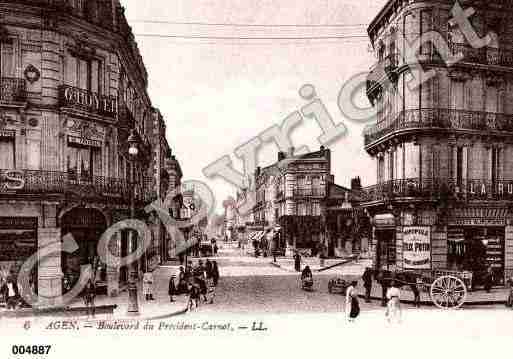 Ville de AGEN, carte postale ancienne