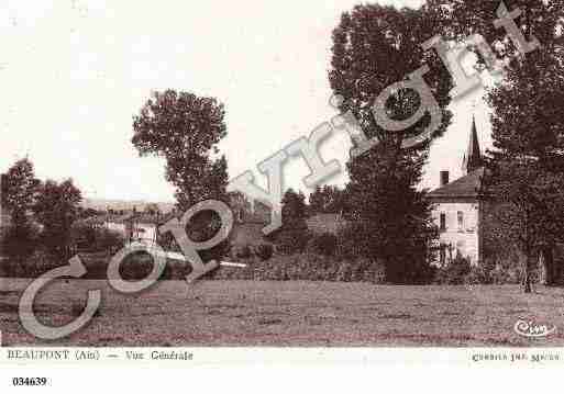 Ville de BEAUPONT, carte postale ancienne