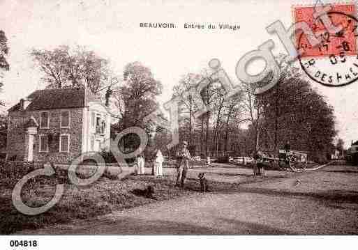 Ville de BEAUVOIR, carte postale ancienne