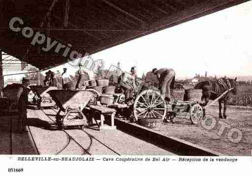 Ville de BELLEVILLE, carte postale ancienne