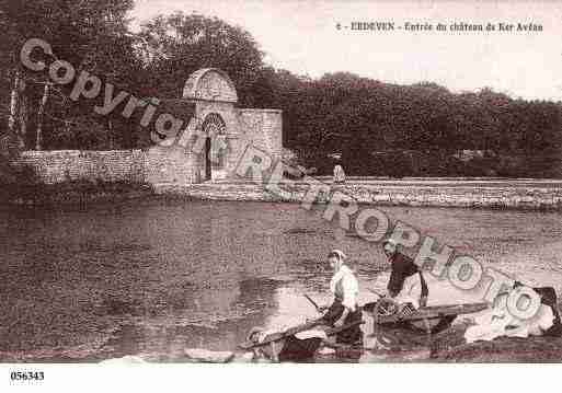 Ville de ERDEVEN, carte postale ancienne