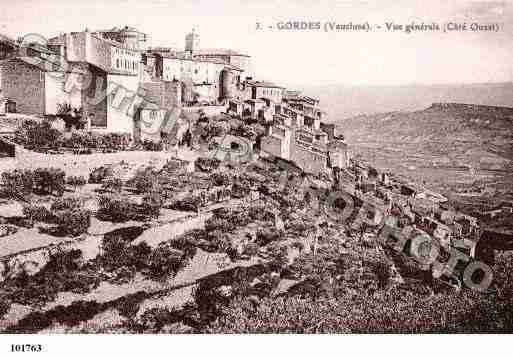 Ville de GORDES, carte postale ancienne