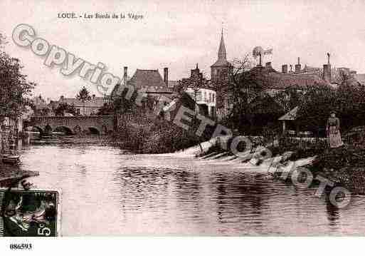 Ville de LOUE, carte postale ancienne