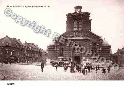 Ville de ROUBAIX, carte postale ancienne