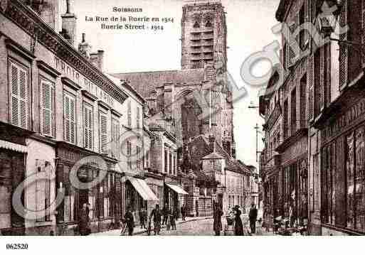 Ville de SOISSONS, carte postale ancienne