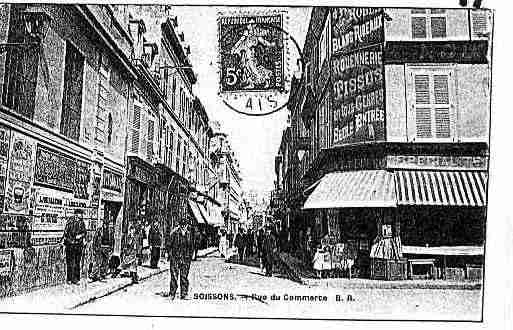 Ville de SOISSONS, carte postale ancienne