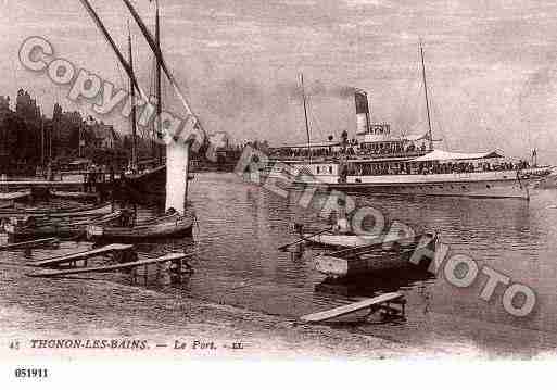 Ville de THONONLESBAINS, carte postale ancienne