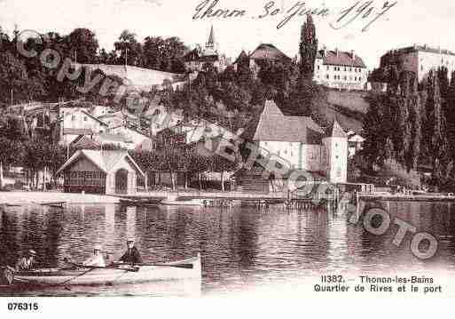 Ville de THONONLESBAINS, carte postale ancienne