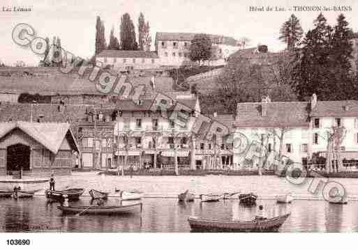 Ville de THONONLESBAINS, carte postale ancienne