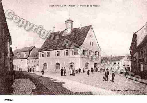 Ville de BISCHWILLER, carte postale ancienne