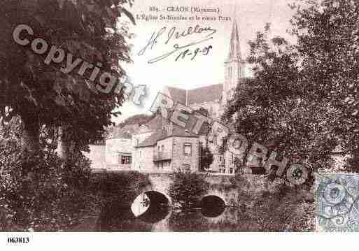 Ville de CRAON, carte postale ancienne