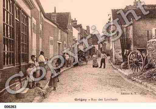 Ville de GRIGNY, carte postale ancienne