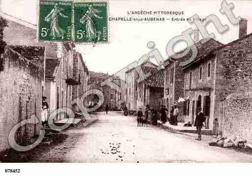 Ville de LACHAPELLESOUSAUBENAS, carte postale ancienne