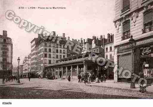 Ville de LYON, carte postale ancienne