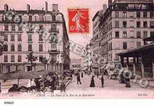 Ville de LYON, carte postale ancienne