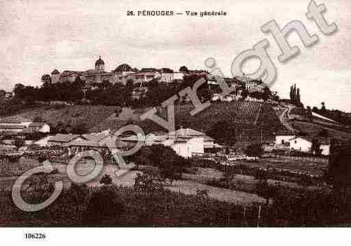 Ville de PEROUGES, carte postale ancienne