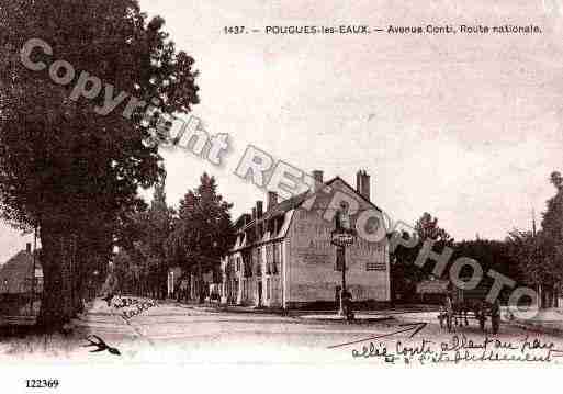 Ville de POUGUESLESEAUX, carte postale ancienne