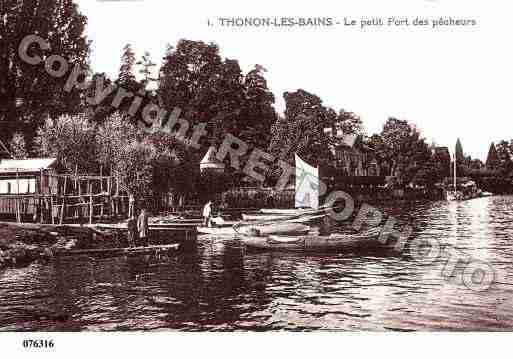 Ville de THONONLESBAINS, carte postale ancienne