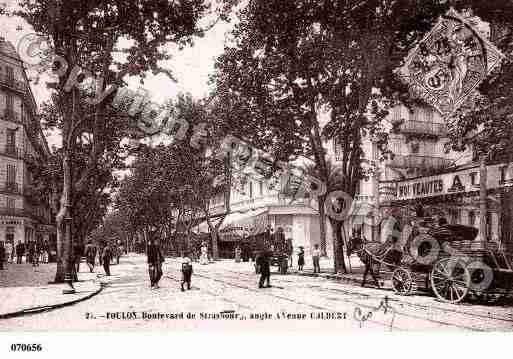 Ville de TOULON, carte postale ancienne