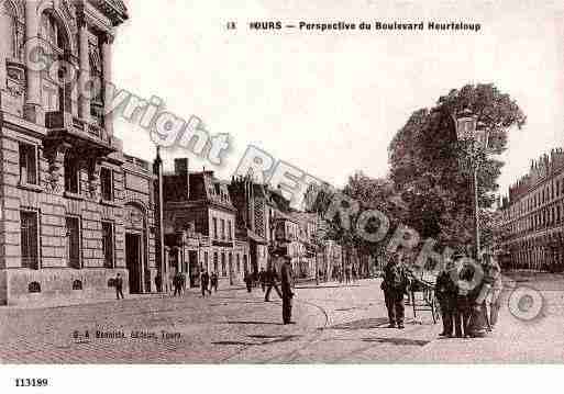 Ville de TOURS, carte postale ancienne