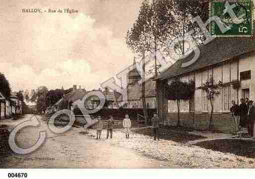 Ville de HALLOY, carte postale ancienne