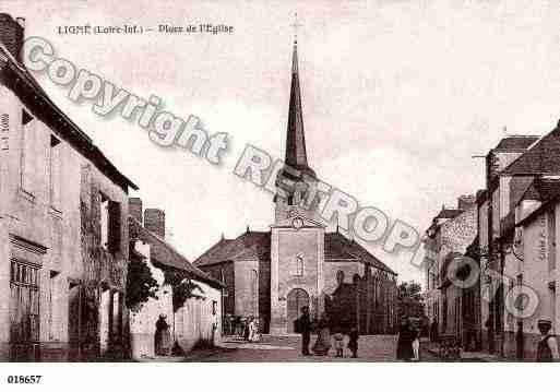 Ville de LIGNE, carte postale ancienne