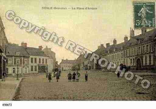 Ville de NESLE, carte postale ancienne