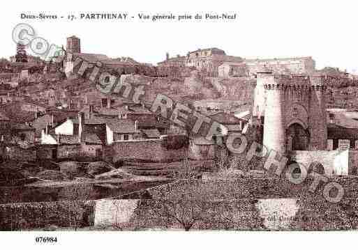 Ville de PARTHENAY, carte postale ancienne