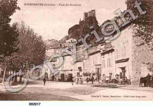 Ville de ROCHEMAURE, carte postale ancienne