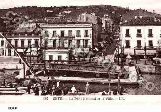 Ville de SETE, carte postale ancienne