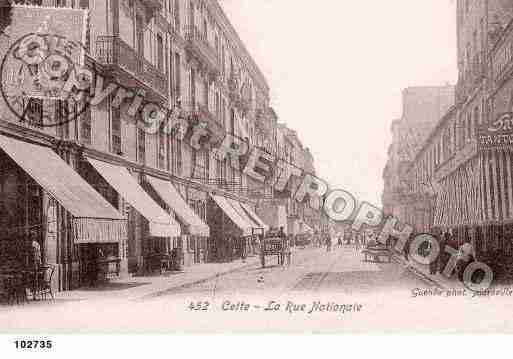 Ville de SETE, carte postale ancienne