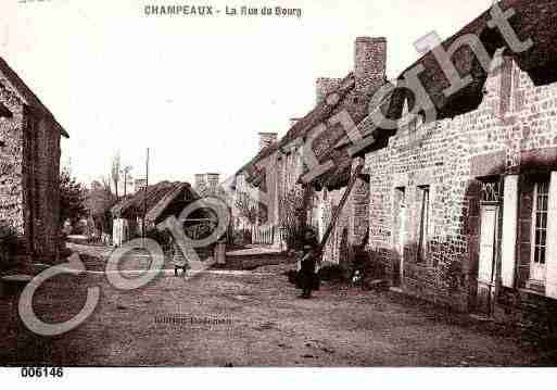 Ville de CHAMPEAUX, carte postale ancienne