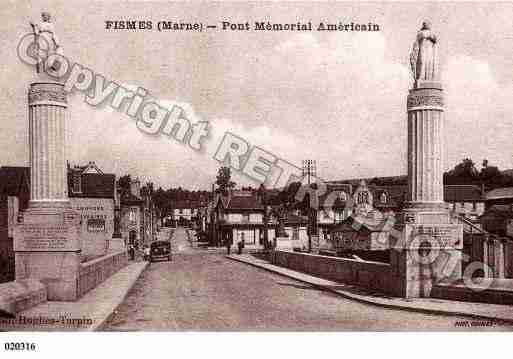 Ville de FISMES, carte postale ancienne