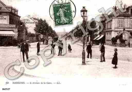 Ville de SOISSONS, carte postale ancienne