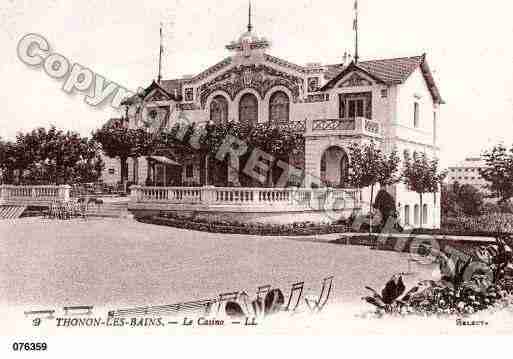 Ville de THONONLESBAINS, carte postale ancienne