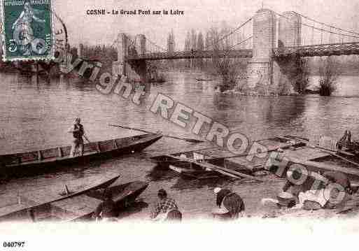 Ville de COSNESURLOIRE, carte postale ancienne