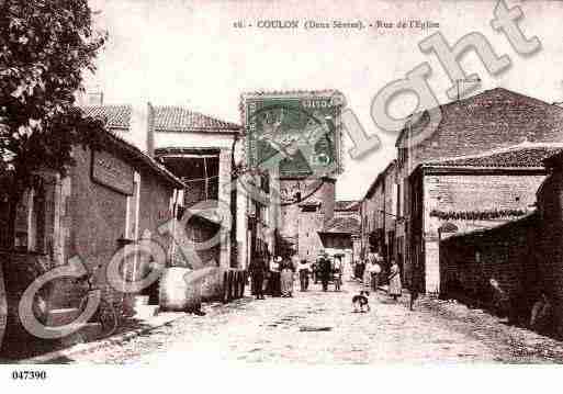 Ville de COULON, carte postale ancienne