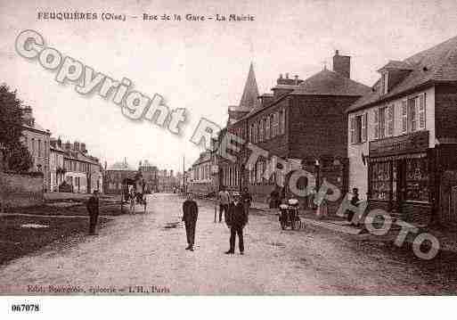 Ville de FEUQUIERES, carte postale ancienne