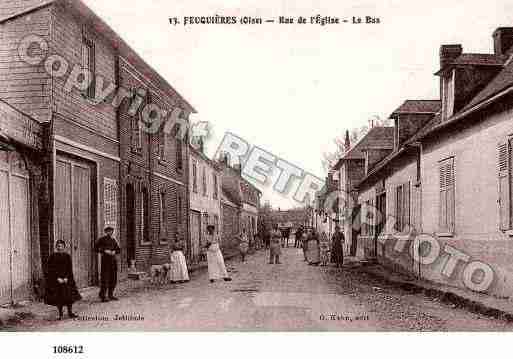 Ville de FEUQUIERES, carte postale ancienne