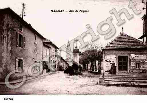 Ville de MANZIAT, carte postale ancienne