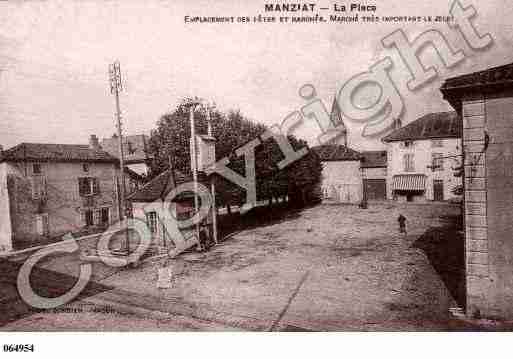 Ville de MANZIAT, carte postale ancienne