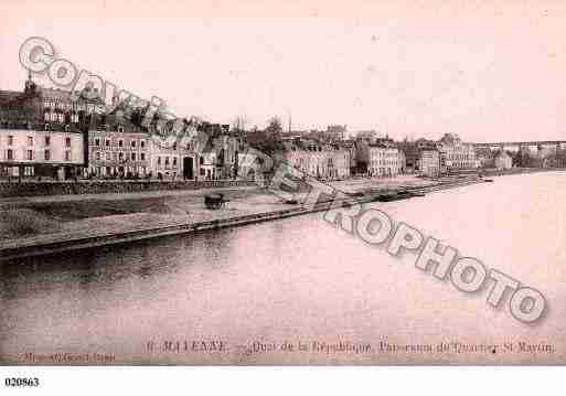 Ville de MAYENNE, carte postale ancienne