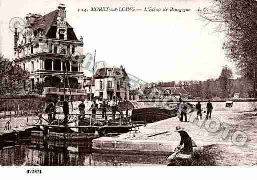 Ville de MORETSURLOING, carte postale ancienne