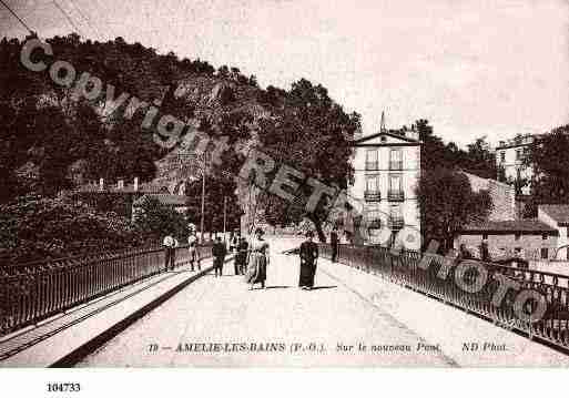 Ville de AMELIELESBAINSPALALDA, carte postale ancienne